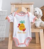 BK Kids Kişiye Özel Pembe Bebek Body Zıbın - Model 196