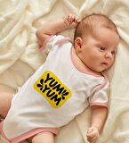 BK Kids Yum Yum Tasarımlı Pembe Bebek Body Zıbın-1