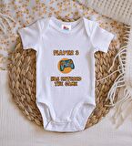 BK Kids Player 3 Tasarımlı Beyaz Bebek Body Zıbın-1