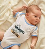 BK Kids Akul Vermenuz Bittiyse Tasarımlı Mavi Bebek Body Zıbın-1