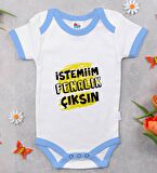 BK Kids İstemiim Fenalık Çıksın Tasarımlı Mavi Bebek Body Zıbın-1