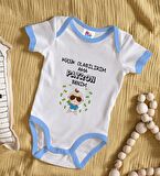 BK Kids Patron Benim Tasarımlı Mavi Bebek Body Zıbın-1