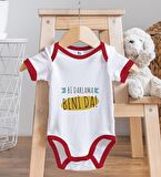 BK Kids Darlama Beni Tasarımlı Kırmızı Bebek Body Zıbın ve Mama Önlüğü Hediye Seti-1