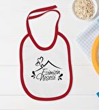 BK Kids Evimizin Neşesi Tasarımlı Kırmızı Bebek Body Zıbın ve Mama Önlüğü Hediye Seti-1