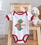 BK Kids Halasının Kızçesi Tasarımlı Kırmızı Bebek Body Zıbın ve Mama Önlüğü Hediye Seti-1