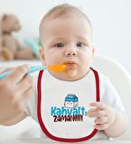 BK Kids Kahvaltı Zamanı Tasarımlı Kırmızı Bebek Body Zıbın ve Mama Önlüğü Hediye Seti-1