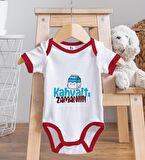 BK Kids Kahvaltı Zamanı Tasarımlı Kırmızı Bebek Body Zıbın ve Mama Önlüğü Hediye Seti-1