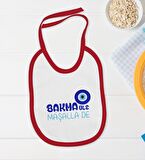 BK Kids Maşalla De Tasarımlı Kırmızı Bebek Body Zıbın ve Mama Önlüğü Hediye Seti-1