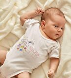 BK Kids Hoş Geldin Bebek Tasarımlı Beyaz Bebek Body Zıbın-1