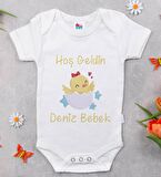 BK Kids Hoş Geldin Bebek Tasarımlı Beyaz Bebek Body Zıbın-2