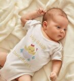BK Kids Hoş Geldin Bebek Tasarımlı Beyaz Bebek Body Zıbın-2