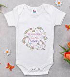 BK Kids Hoş Geldin Bebek Tasarımlı Beyaz Bebek Body Zıbın-3