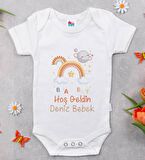 BK Kids Hoş Geldin Bebek Tasarımlı Beyaz Bebek Body Zıbın-10