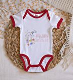 BK Kids Hoş Geldin Bebek Tasarımlı Kırmızı Bebek Body Zıbın-1