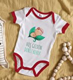 BK Kids Hoş Geldin Bebek Tasarımlı Kırmızı Bebek Body Zıbın-8