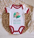 BK Kids Hoş Geldin Bebek Tasarımlı Kırmızı Bebek Body Zıbın-8