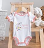 BK Kids Hoş Geldin Bebek Tasarımlı Pembe Bebek Body Zıbın-1
