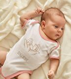 BK Kids Hoş Geldin Bebek Tasarımlı Pembe Bebek Body Zıbın-5