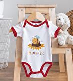 BK Kids My Princess Tasarımlı Kırmızı Bebek Body Zıbın ve Mama Önlüğü Hediye Seti-1