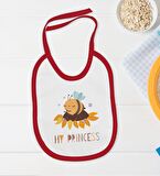 BK Kids My Princess Tasarımlı Kırmızı Bebek Body Zıbın ve Mama Önlüğü Hediye Seti-1