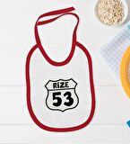 BK Kids Rize Tasarımlı Kırmızı Bebek Body Zıbın ve Mama Önlüğü Hediye Seti-1