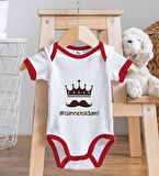 BK Kids Sünnet Oldum Tasarımlı Kırmızı Bebek Body Zıbın ve Mama Önlüğü Hediye Seti-1