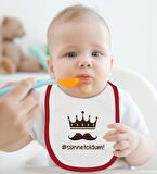 BK Kids Sünnet Oldum Tasarımlı Kırmızı Bebek Body Zıbın ve Mama Önlüğü Hediye Seti-1