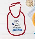 BK Kids Sünnet Tasarımlı Kırmızı Bebek Body Zıbın ve Mama Önlüğü Hediye Seti-2