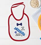 BK Kids Sünnet Tasarımlı Kırmızı Bebek Body Zıbın ve Mama Önlüğü Hediye Seti-3