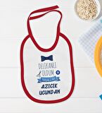 BK Kids Sünnet Tasarımlı Kırmızı Bebek Body Zıbın ve Mama Önlüğü Hediye Seti-5