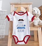 BK Kids Sünnet Tasarımlı Kırmızı Bebek Body Zıbın ve Mama Önlüğü Hediye Seti-6
