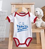 BK Kids Trakya Kızanı Tasarımlı Kırmızı Bebek Body Zıbın ve Mama Önlüğü Hediye Seti-1