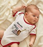 BK Kids Kişiye Özel Annemin Kahveye İhtiyacı Var Tasarımlı Kırmızı Bebek Body Zıbın-1