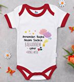 BK Kids Kişiye Özel Babaannem Tasarımlı Kırmızı Bebek Body Zıbın-1