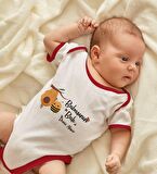 BK Kids Kişiye Özel Babasının Balı Tasarımlı Kırmızı Bebek Body Zıbın-1