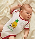 BK Kids Kişiye Özel Futbol Tasarımlı Kırmızı Bebek Body Zıbın-3