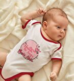 BK Kids Kişiye Özel Halam Bir Başka Tasarımlı Kırmızı Bebek Body Zıbın-1