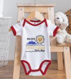BK Kids Kişiye Özel Halamı Çok Seviyorum Tasarımlı Kırmızı Bebek Body Zıbın-1