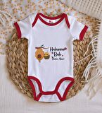 BK Kids Kişiye Özel Halasının Balı Tasarımlı Kırmızı Bebek Body Zıbın-1