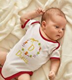 BK Kids Kişiye Özel Harfli İsimli Kırmızı Bebek Body Zıbın-1