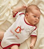 BK Kids Kişiye Özel Harfli Kırmızı Bebek Body Zıbın-2