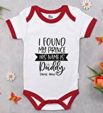 BK Kids Kişiye Özel His Name Is Daddy Tasarımlı Kırmızı Bebek Body Zıbın-1