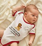 BK Kids Kişiye Özel İlk Babalar Günü Tasarımlı Kırmızı Bebek Body Zıbın-3
