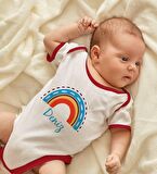 BK Kids Kişiye Özel İsimli Kırmızı Bebek Body Zıbın-2