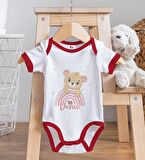 BK Kids Kişiye Özel İsimli Kırmızı Bebek Body Zıbın-6