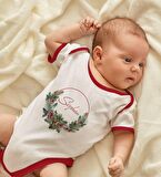 BK Kids Kişiye Özel Çiçek Tasarımlı Kırmızı Bebek Body Zıbın-7
