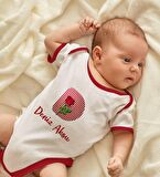 BK Kids Kişiye Özel Harfli Kırmızı Bebek Body Zıbın-8