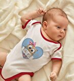 BK Kids Kişiye Özel İsimli Kırmızı Bebek Body Zıbın-42
