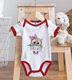 BK Kids Kişiye Özel İsimli Kırmızı Bebek Body Zıbın-46
