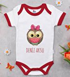 BK Kids Kişiye Özel İsimli Kırmızı Bebek Body Zıbın-47